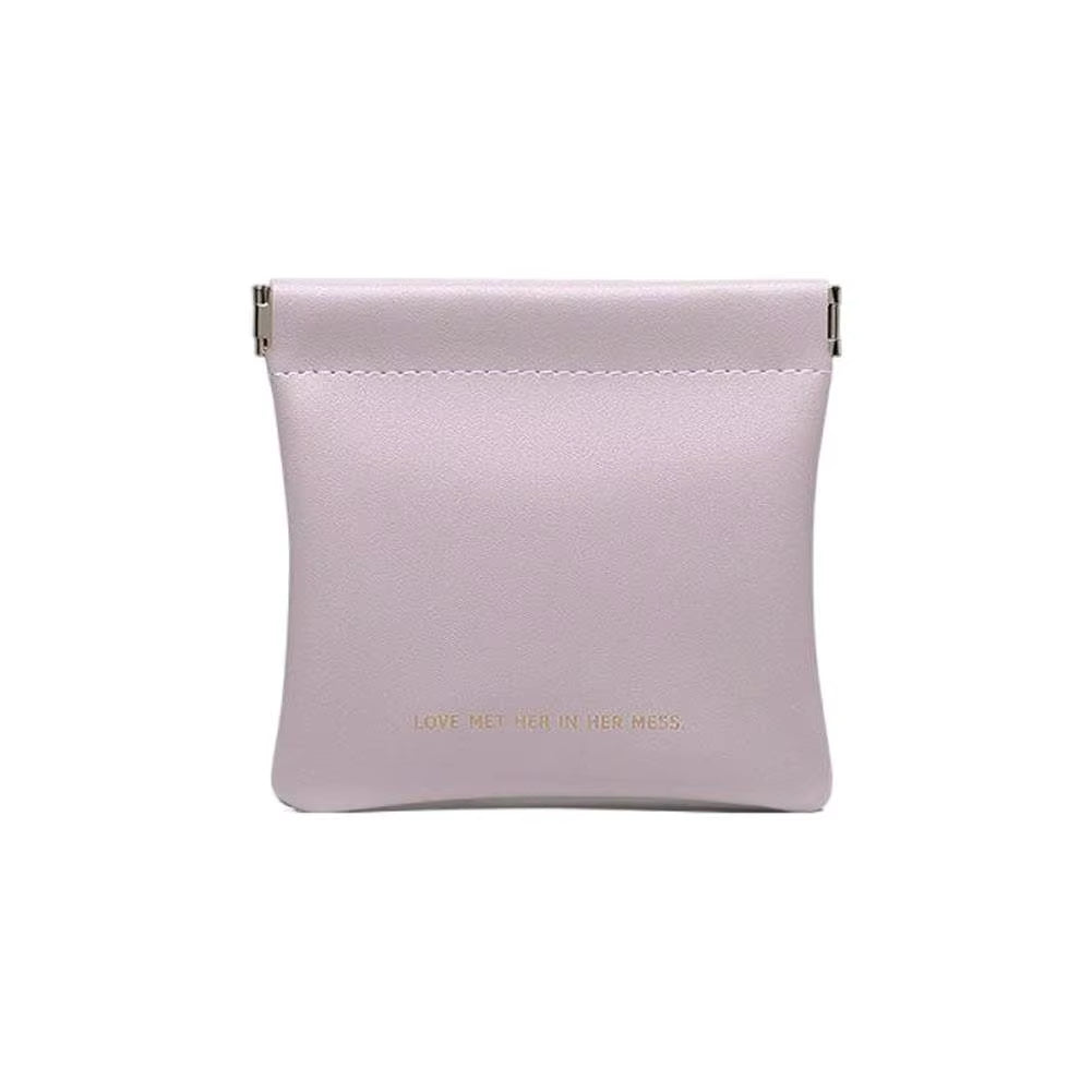Bullet Storage Bag with Automatic Closure, Wired Headphone Storage Bag, PU Coin Purse, Mini Portable Lipstick and Makeup Bag