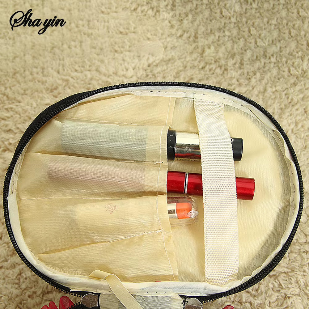 Random Organizer Bag Creative Cylinder Compressible Miscellaneous Toiletries Bag Waterproof Desktop Travel Storage Bag