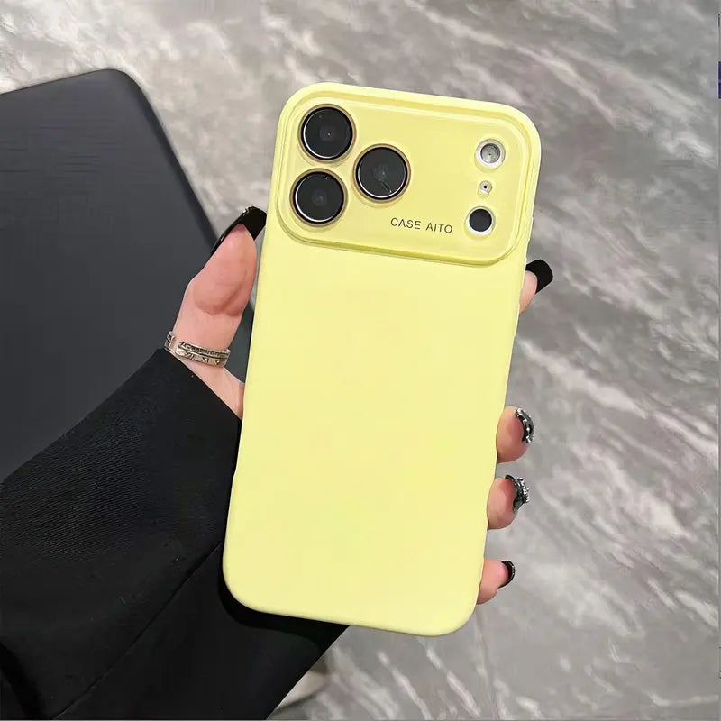 Burgundy High Quality Skin Feel Glass Lens Phone Case for Iphone 18 Pro Max 17 Air 17 Pro 17 16 15 14 13 12 Pro Max Shockproof Lens Protective Back Cover.Jn006